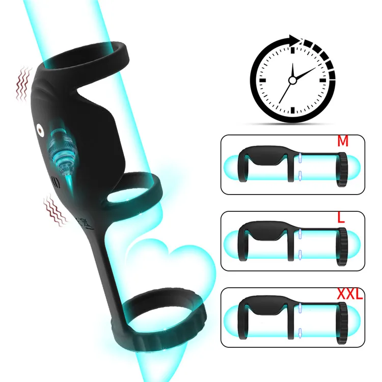 Juguetes Sexuales Para Hombres Y Mujeres Lasting Enlarge Cock Stimulate Penis Vibrating Ring
