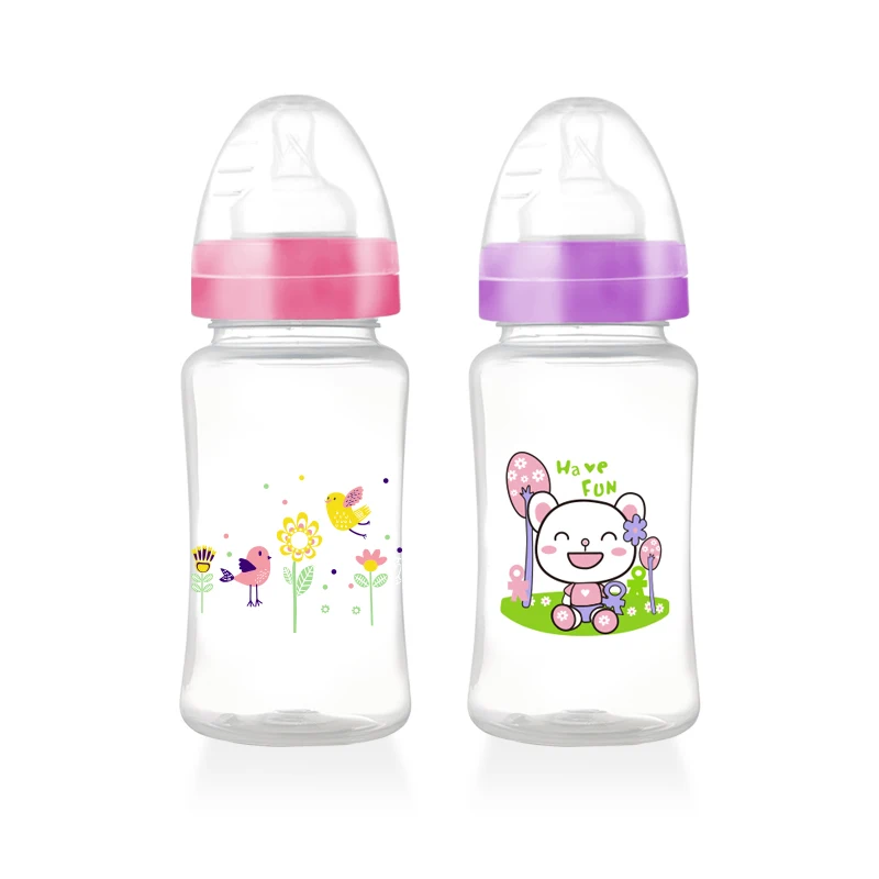 Custom pp plastic milk bottle for baby feeding bottle