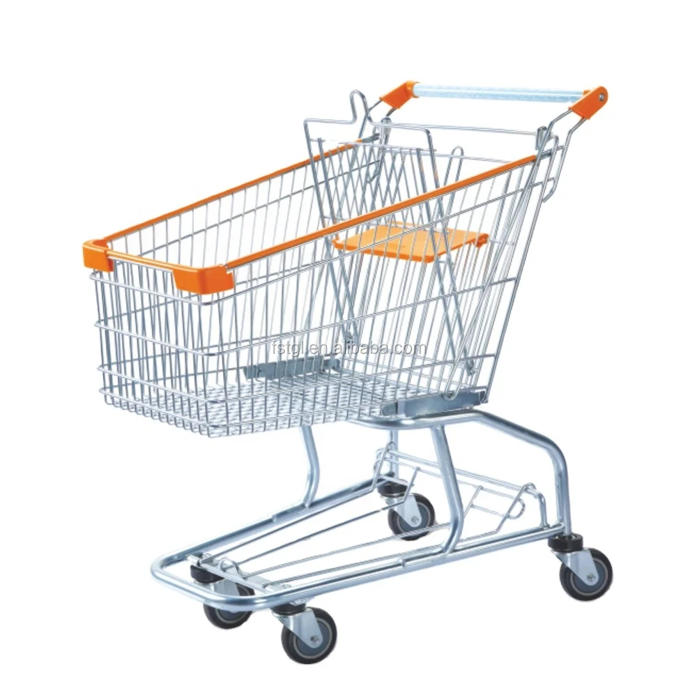 China Manufactory Shopping Cart 60l Metal Supermarket Trolley Good Price