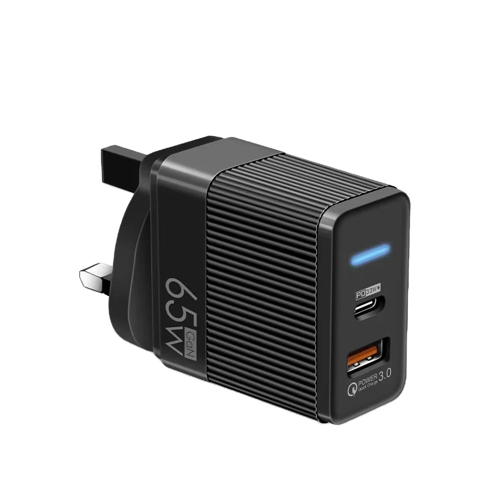 JYD 65W gallium nitride PD+ QC fast charger GaN quick charger adapter For Laptop Ipad IPhone Samsung Xiaomi Huawei ViVo