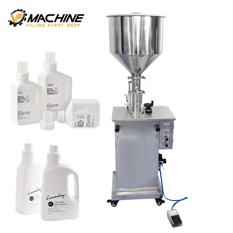 Factory direct price hot sale vertical semi automatic single head 5 litre liquid filling machine
