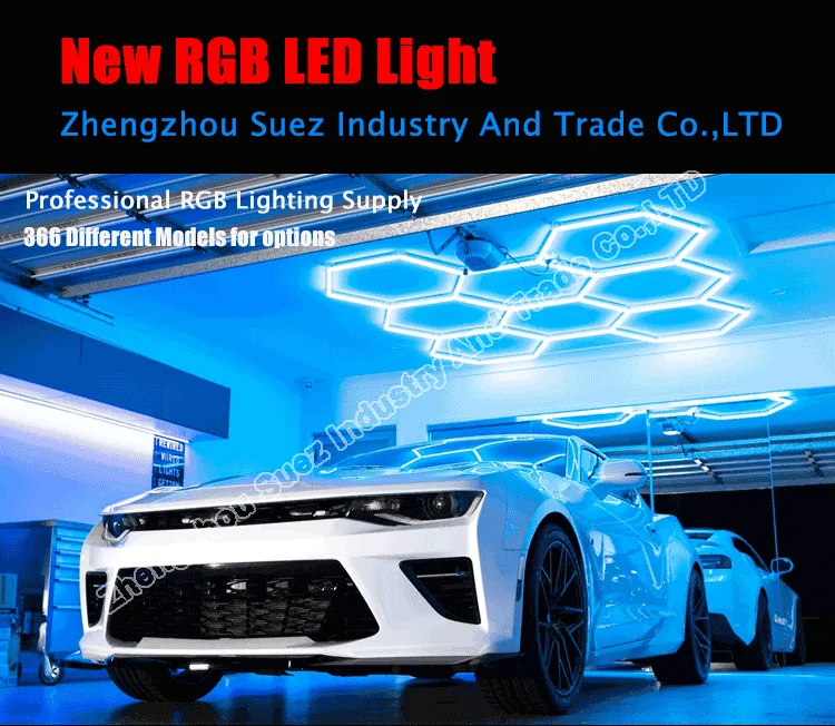 Wholesale Custom Safety Remote Control Hexagon Lighting Rgb Led Work Light 12V RGB light