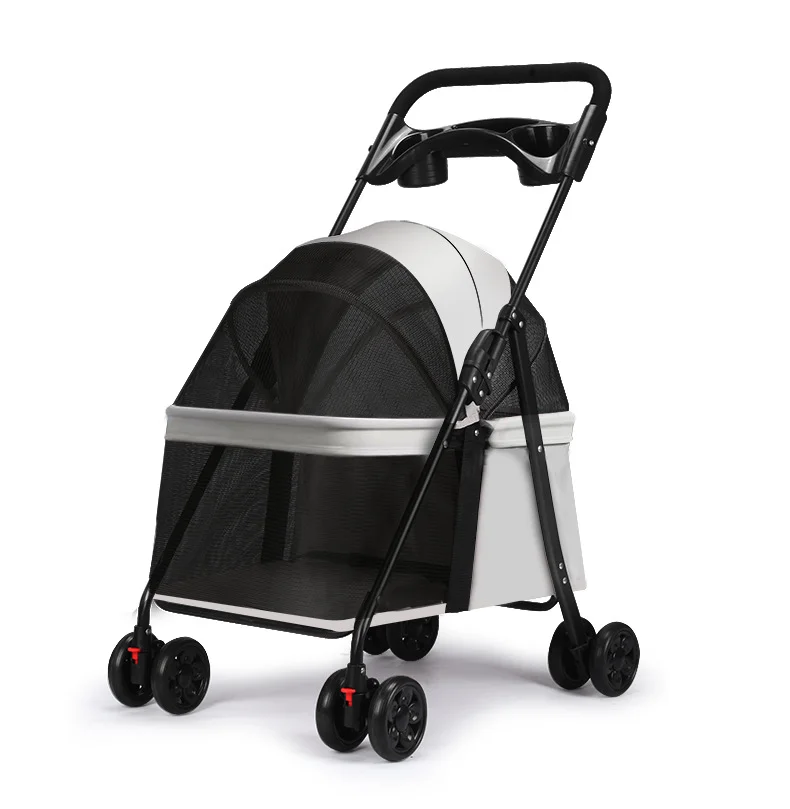 Outdoor lightweight folding Pet Carriage Cat Dog Small Dog Stroller Small Dog Cat Teddy Stroller