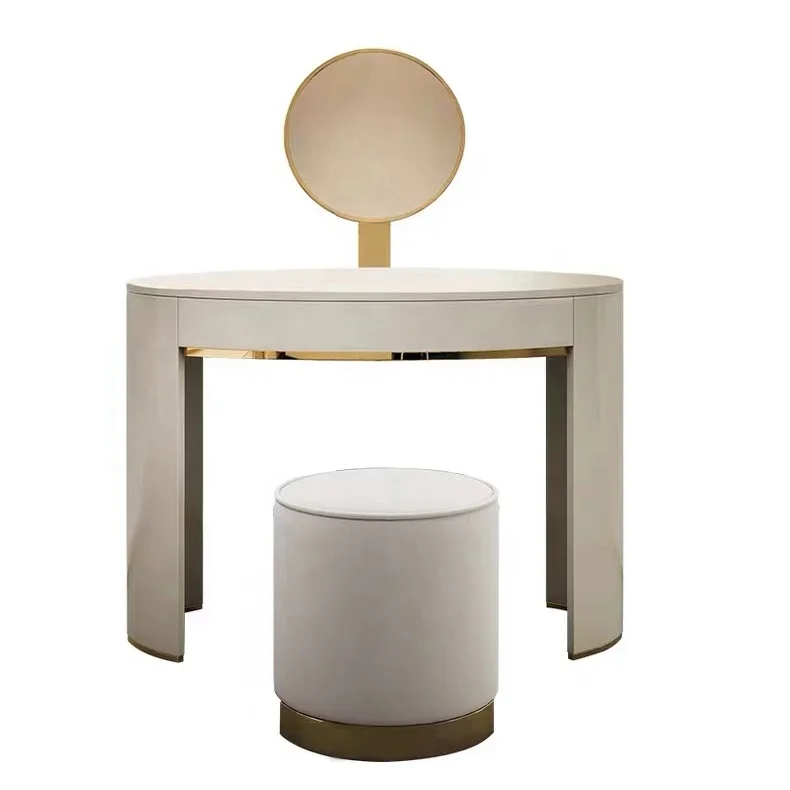 Italian Light Luxury Modern Dressing Table Bedroom Simple Dressing Mirror Dressing Storage Table