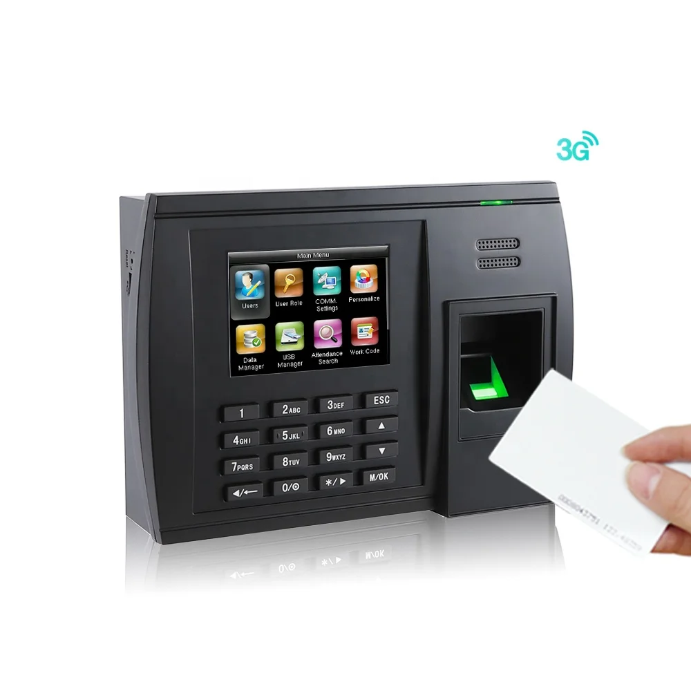 3G/TCP/IP/USB порт RFID карта время записи биометрических отпечатков пальцев система посещаемости