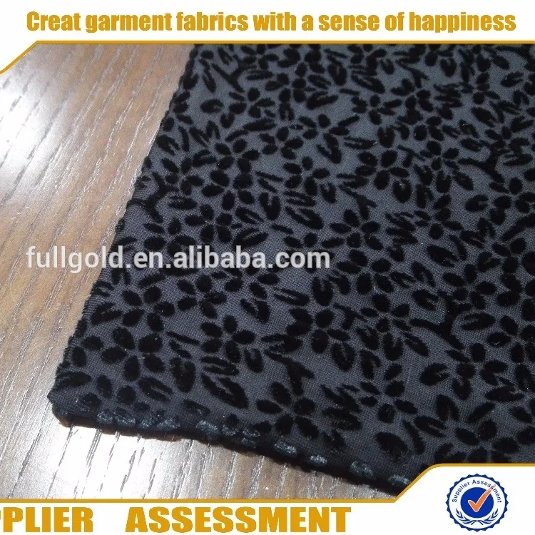 Wholesale Factory Spandex Burn Out Comfortable Warp Garment Carpet Velvet Fabric