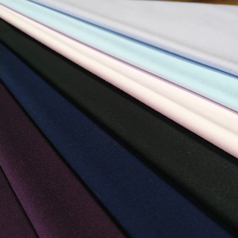 good quality cheap price comfortable woven lightweight organic plain dyed bamboo shirt fabric
