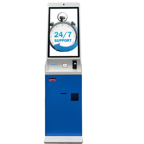 32 inch multi point touch screen Wristband printing ticket out pay kiosk for Hospital