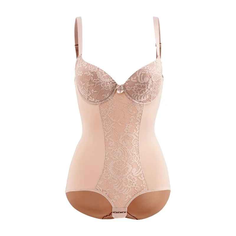 Women one piece nude color sexy fashion style shapewear body briefer with lace ladies bodysuit