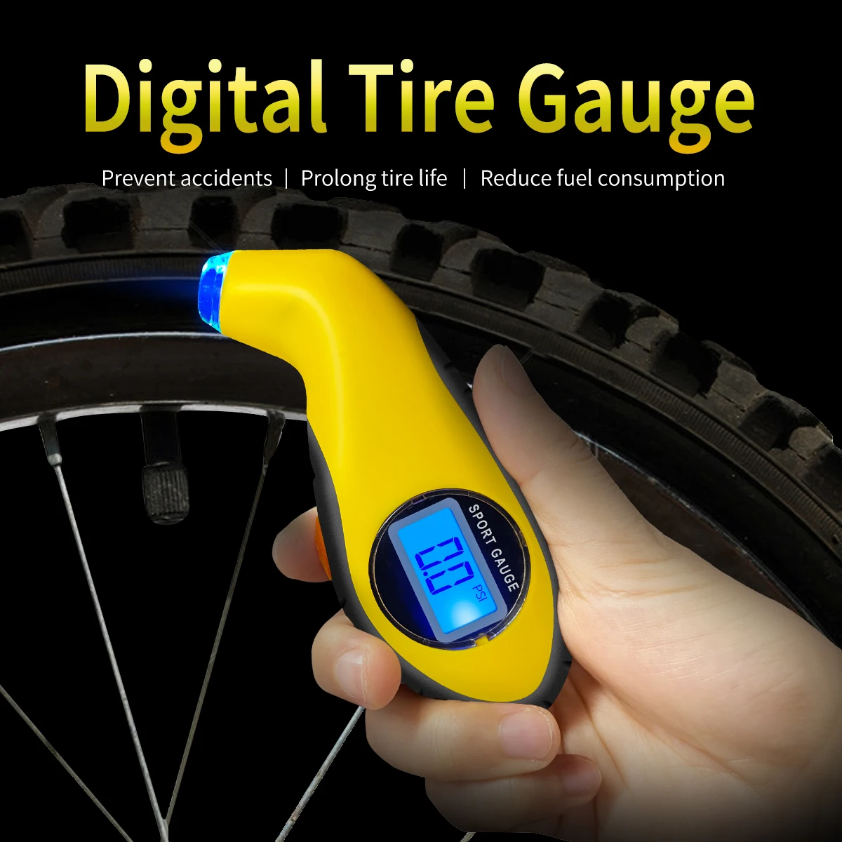 High-precision Digital Car Tire Tyre Air Pressure Gauge Meter LCD Display Manometer Barometers for Car Truck