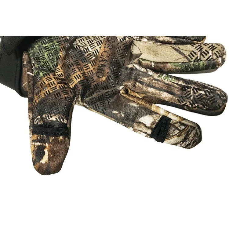 Hunting camo gloves with cheap price fishing gloves men camo gloves from BJ Outdoor