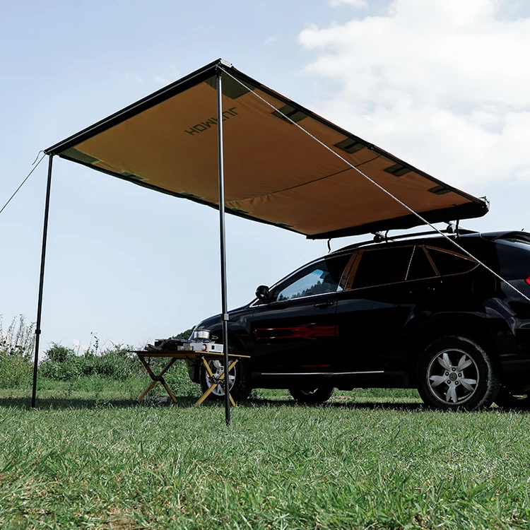 HOMFUL Outdoor Car Awning Tent SUV Outdoor Camping Travel Rooftop Pull Out Tent Car Side Awning