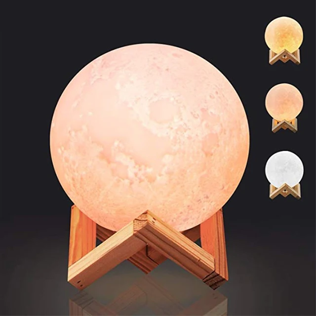 
Sensor touch or pat/slap function with remote control RGB colorful Led night light 3d moon light lamp 