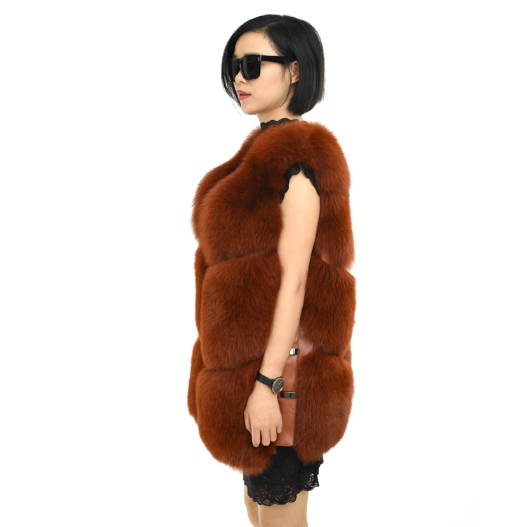 
Fantastic Design Fox Fur Long vest Hot Style Real Animal Fox Fur Vest Tongxing Factory 