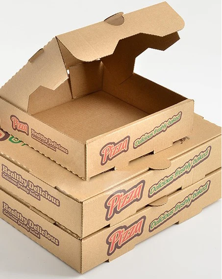 wholesale cheap custom 4C Offset Printing 6E flute die cut corrugated pizza box for take away