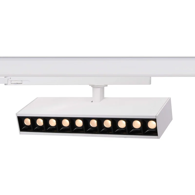 Low Glare 5 Colors Secondary Optic Integrated Driver LED Rail Track Light For Fashion Shop