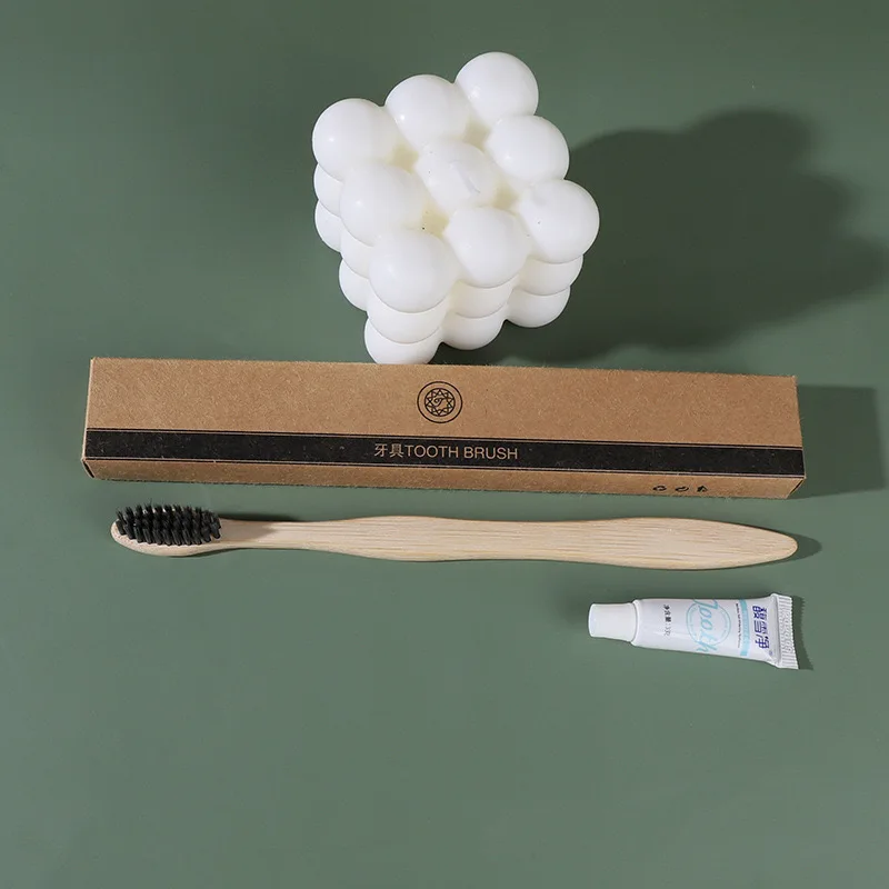 Customized Biodegradable Bathroom Aminities Luxury Bamboo Toothbrush Eco-friendly Hotel Amenities