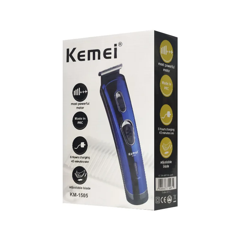 KEMEI KM-1505 electric hair clipper movable knife two gear adjustable LED high power general professional hair clipper