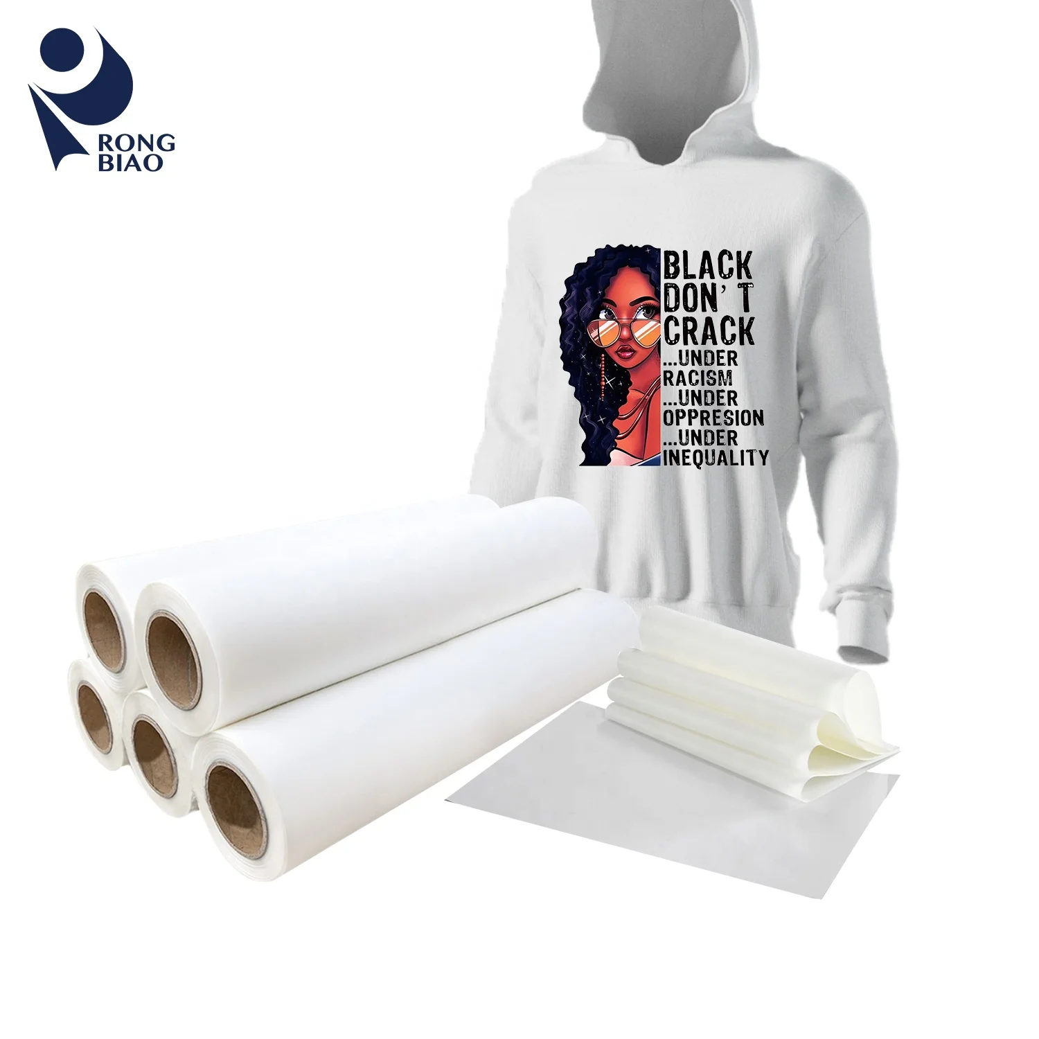 Good quality printable Textile Printing heat transfer film roll direct to film dtf pet film for digital printer