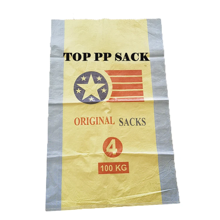 Burkina Faso Ghana Togo 100kg Rice Cereal Packaging Polypropylene Woven Sack 50kg PP Grain bag for Soybean Paddy