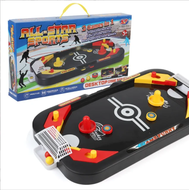 Indoor Playing Tabletop Ball Game Dual Soccer/Ice Hockey Interactive Game Set 2 in 1 Ball Toy Parent-children Games