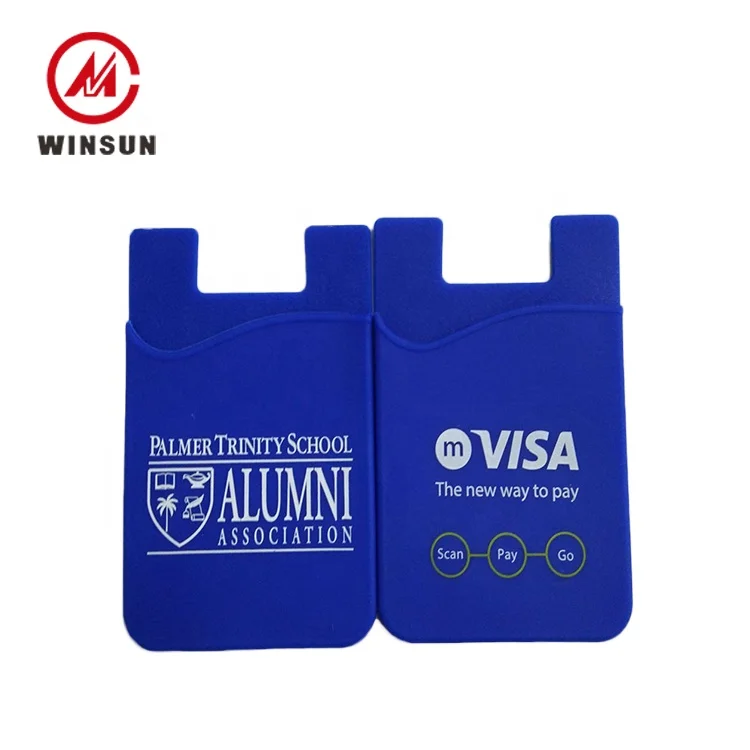 
Promotion Gift Custom Cheap Plain Mixed Color Soft Sublimation Silicone Cell Phone Card Holder Wallet 