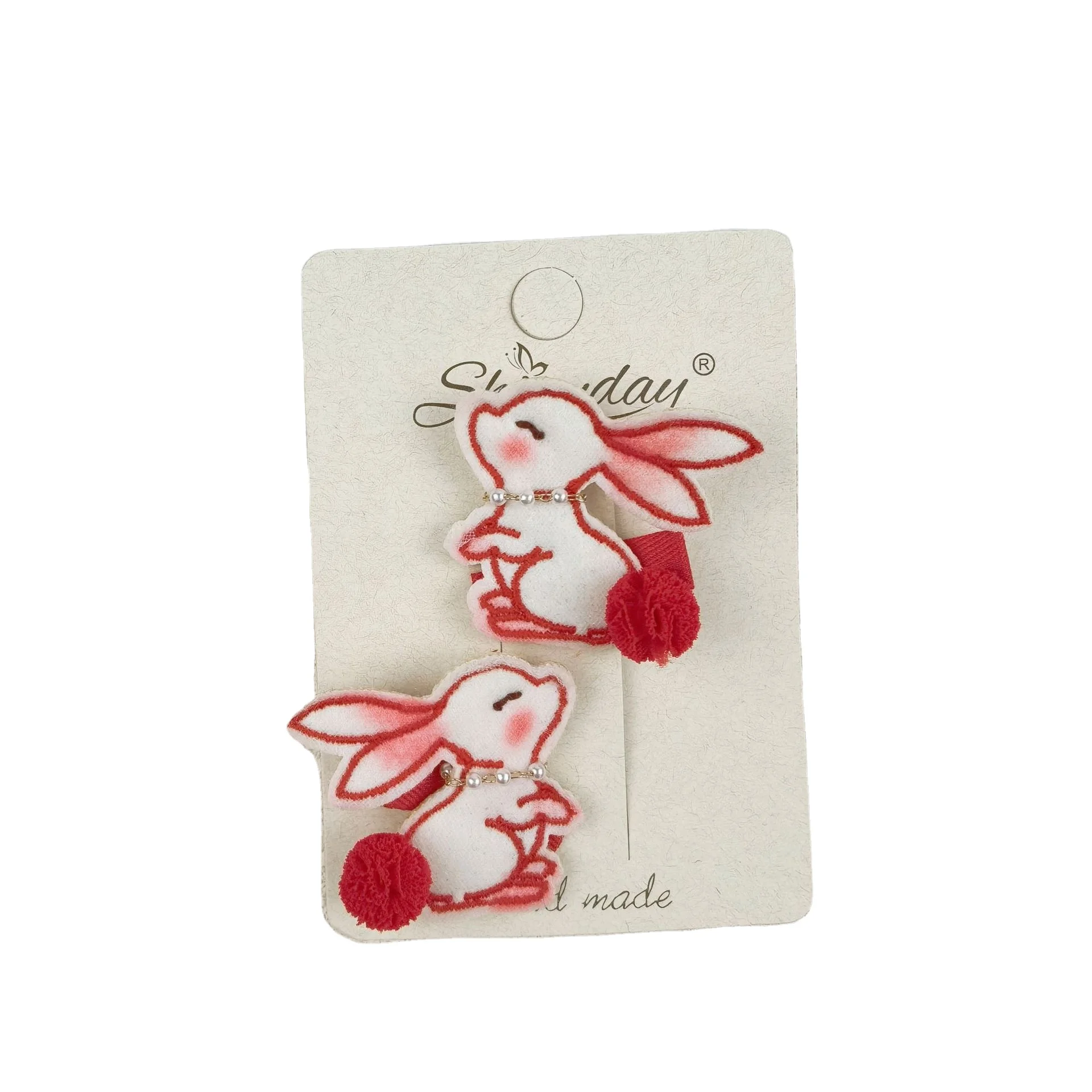 Newest Custom Promotional Custom Logo High-end Cute Rabbit Bsci Custom Hair Clip Claws