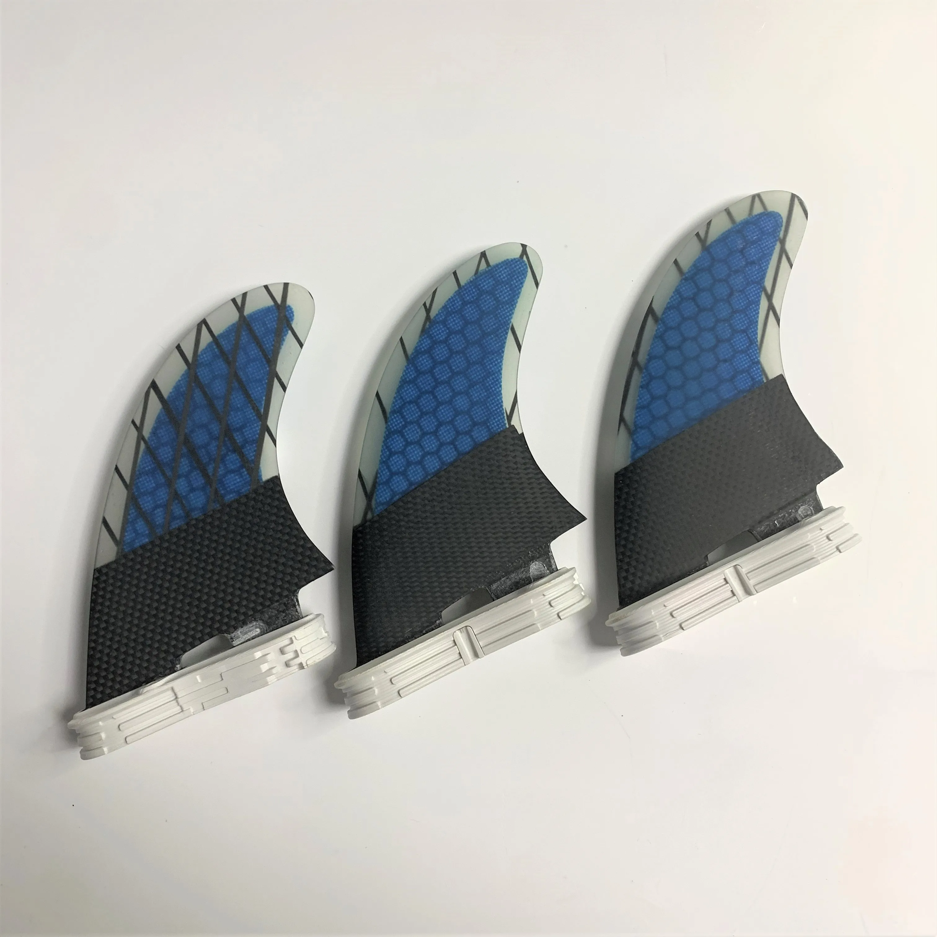 Double Tabs II Quilhas FS2 Fin Green/Blue K2.1 Carbon Fibre Fins Surf Twin Tabs II Carbon Fins in Surfing