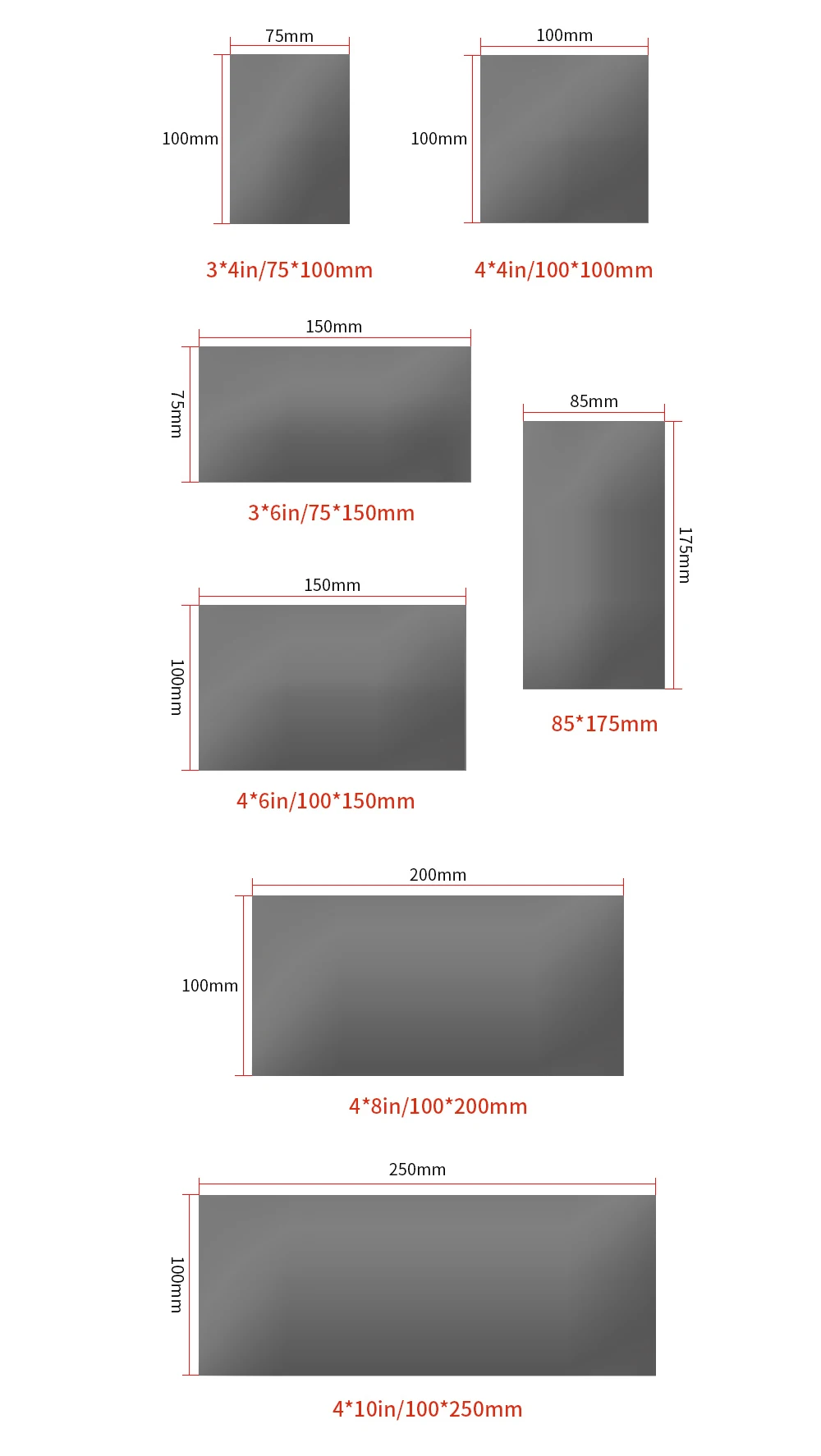 High Quality Pad Printing Steel Plate For Pad Printing Machine 3*4 / 4*4 /4*10