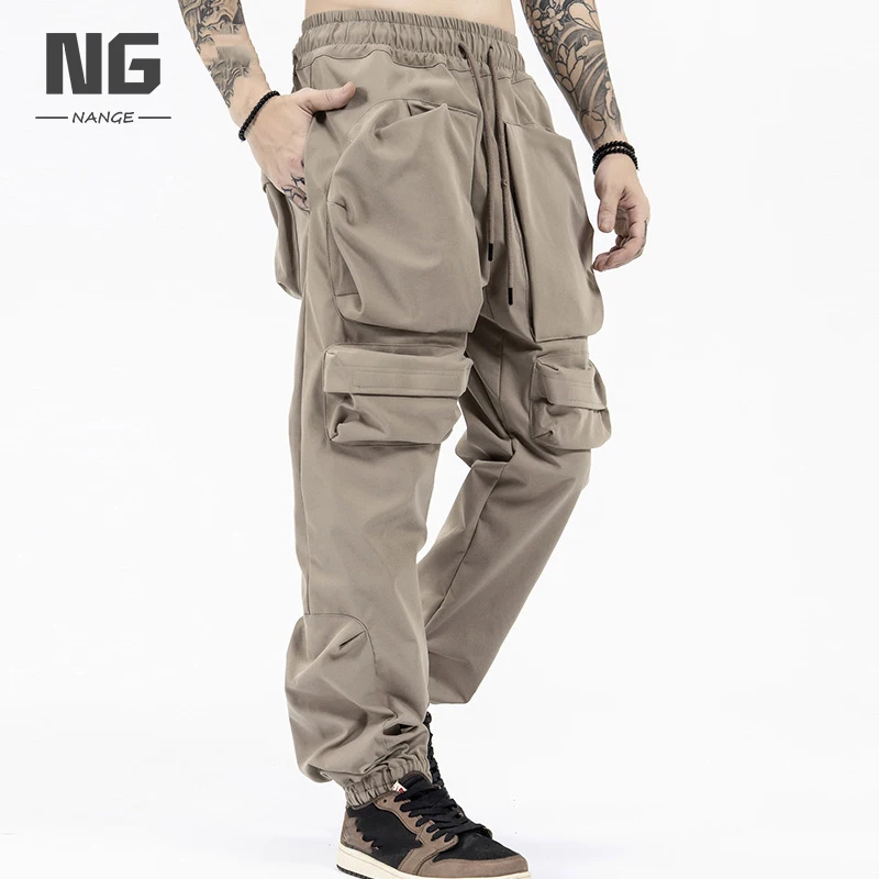 Wholesale Custom Men Blank Loose Trousers Street Cotton Fashion Mens Cargo Pants Custom Logo