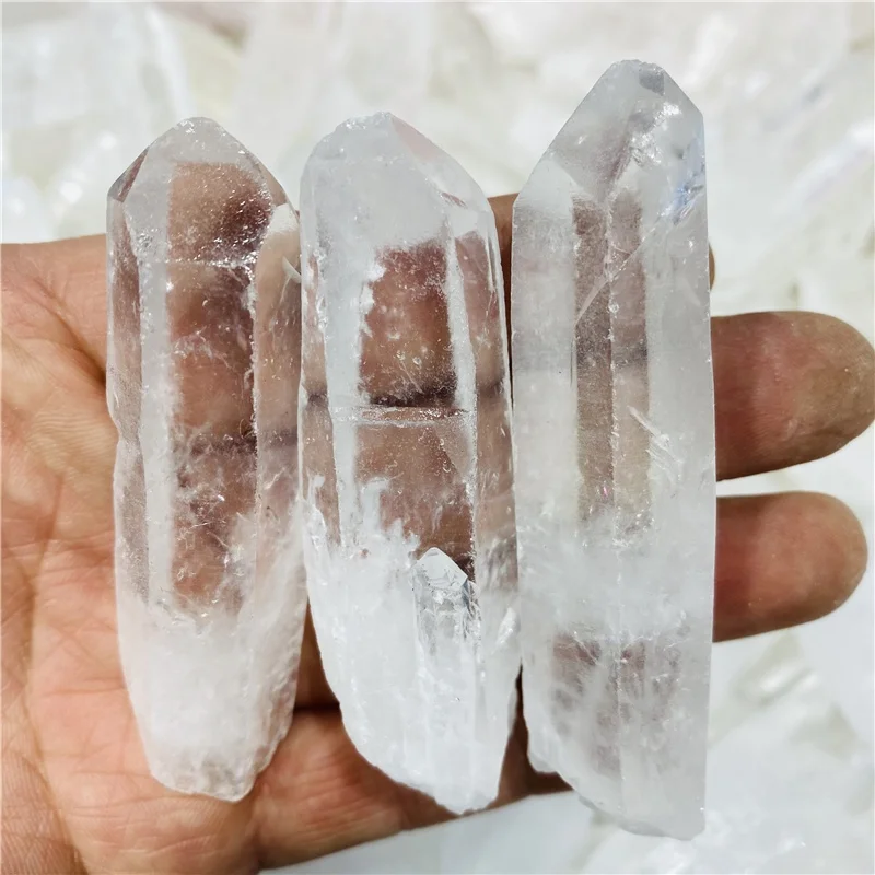 Natural Polished Clear Quartz Tumbled Gravel Crystal Point White Crystal Terminated Point