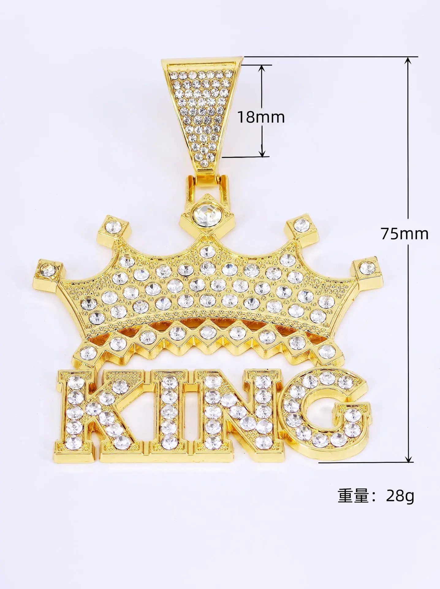 Gold plated can be customized non-fading necklace Chic chic hip hop pendant Zirconia Jewelry