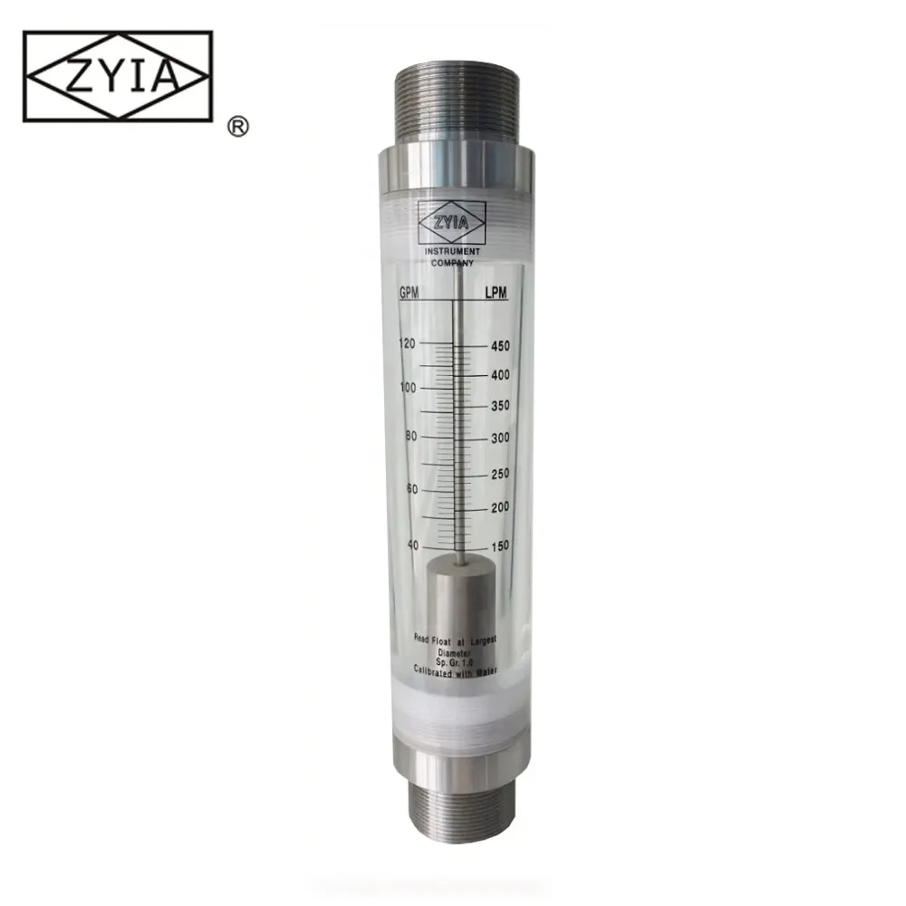 DN50 PP fitting tube type pipe in line feed  water chemical  tri clamp flow meter