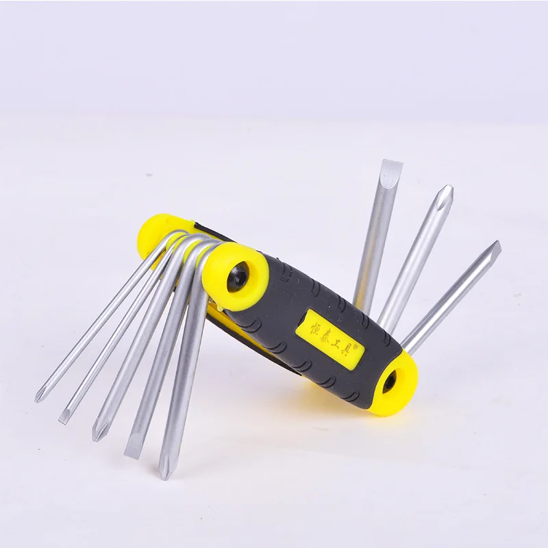 multi 8pcs hand tool kit chrome finish star torx allen hexagon folding hex key set bike bicycle repair