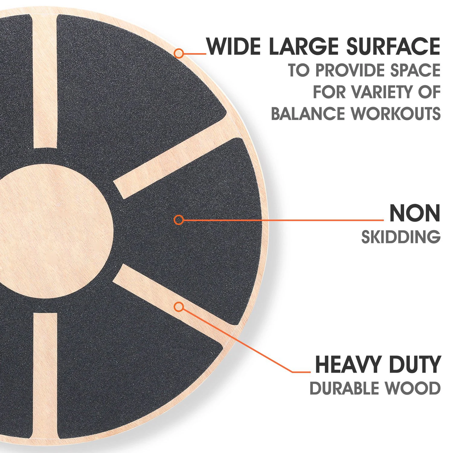 Montessori Premium Training Wood Wobble Exercise Fitness Fit Wooden Balance Board for Kids Adult