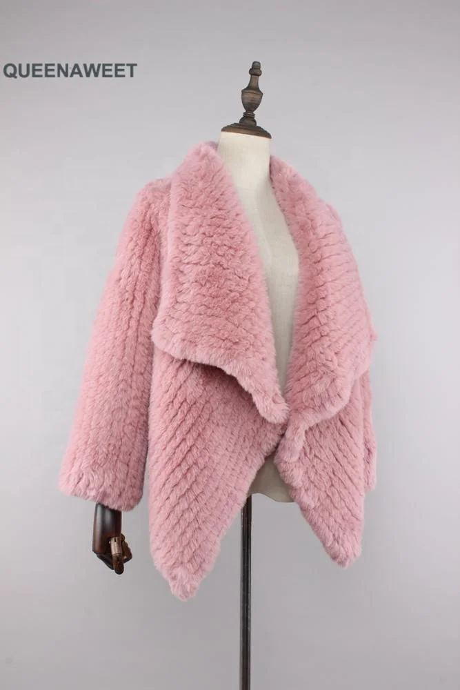 
Wholesale Hand made Fake Rex Rabbit Fur Coat Woman Custom Faux Fur Coat Jacket For Girl 
