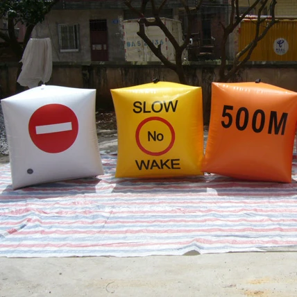
sea or lake event use custom inflatable warning marker buoys advertising floating buoys cake slide shape buoys 