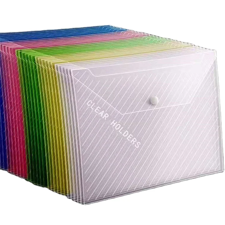 
Colorful custom Clear olorful custom Clear Letter Size Document waterproof file holder folders File Envelop 