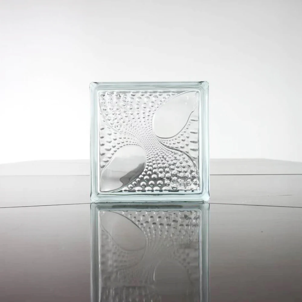 Hot Sale 190*190*80MM Price Dimensions Decorative Wall Building Glass Color Clear Glass Bricks Blocks For Wall