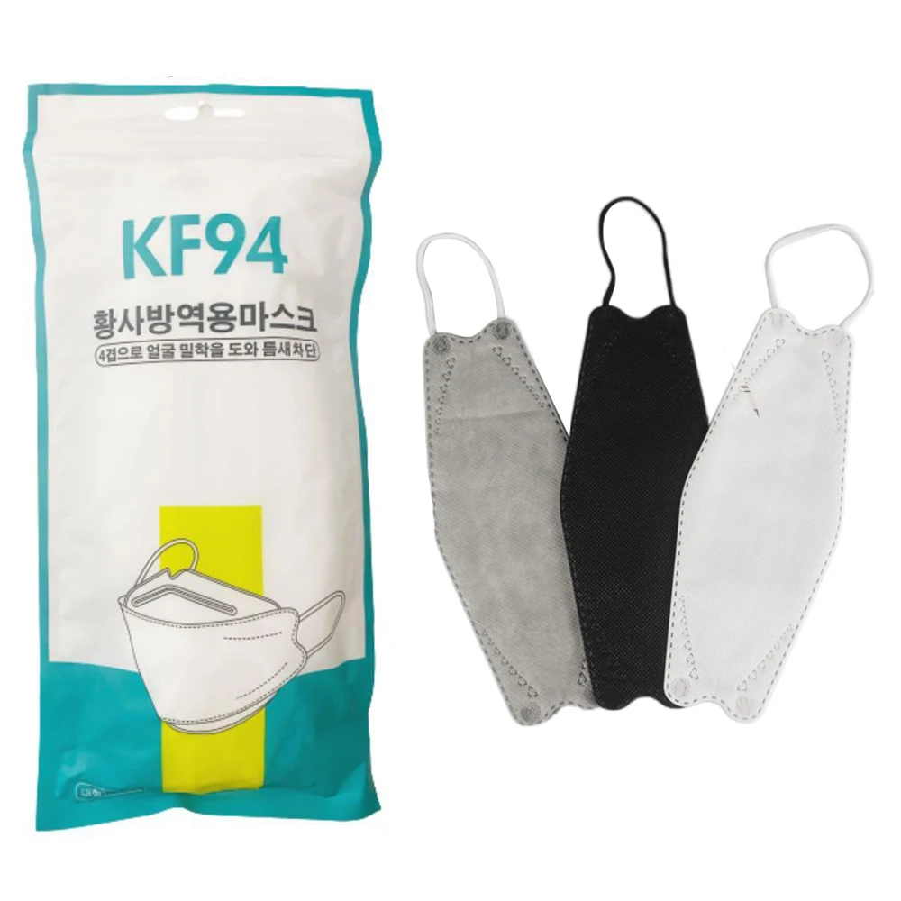 10PCS KF-94 Face M asks 4 Layers for Kids & Adult, KF 94 Face_M ask 4-Ply Cup Dust_M ask 3D Design Shape