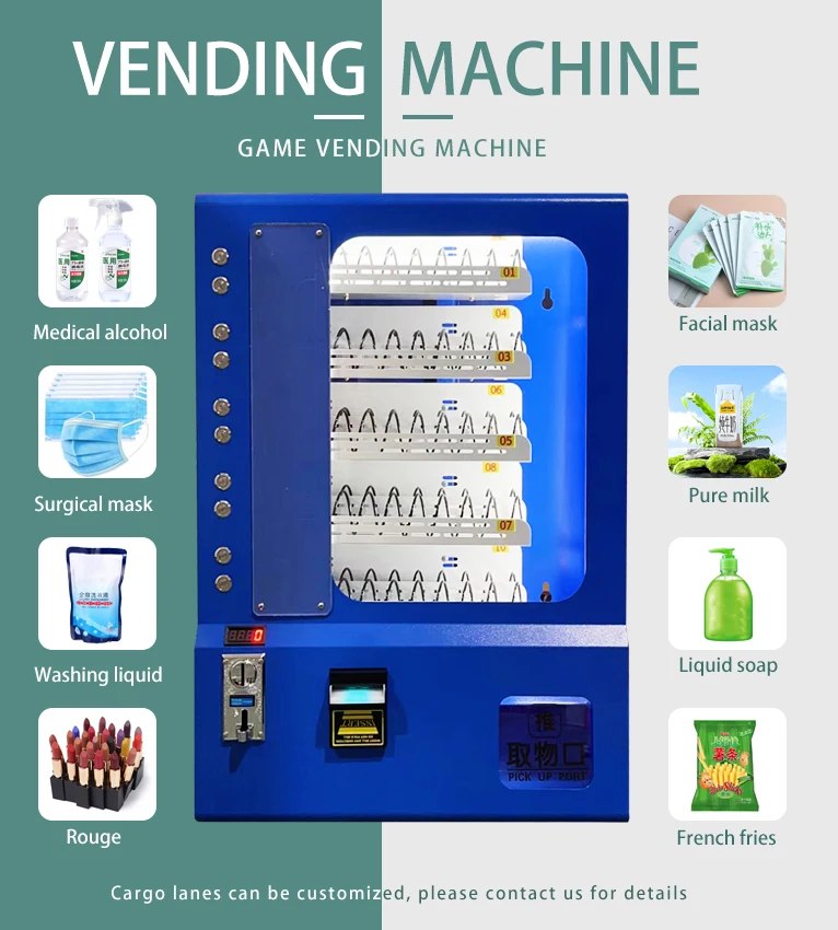 Coin and Bill Operated Mini Wall Mounted Vending Machine