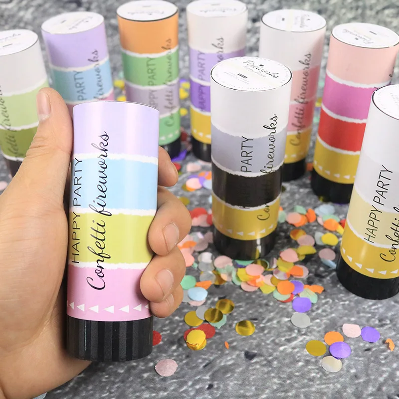 Handheld Mini Confetti Poppers Charming Wedding Ceremony Confetti-Cannon Sprinkles Confetti Tube Celebration Accessories