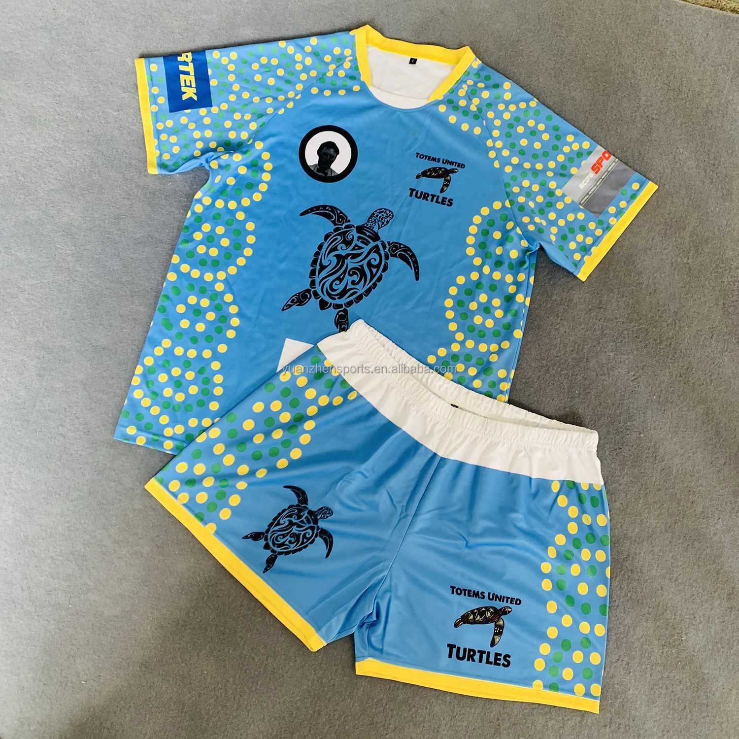 230gsm good quality polyester rugby polo shirt custom sublimated rugby jersey and shorts