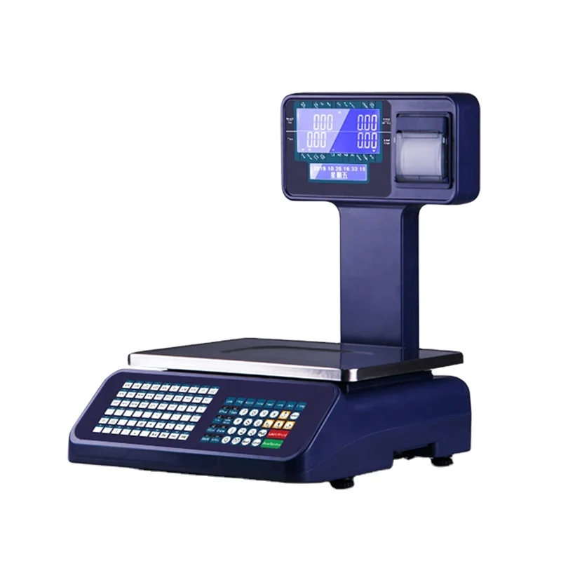 2020 New Arrival Supermarket Cash Register Scales POS Scale Ticket Printing with Battery