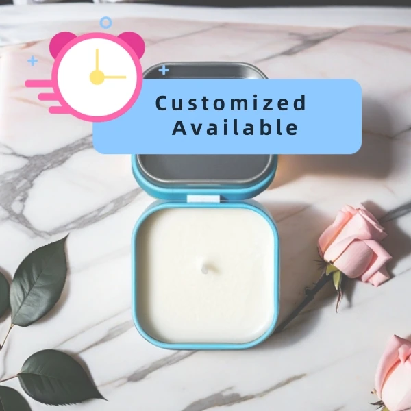 Loysu Cube Sugar Soy Wax 70g Scented Candle with Velvet Rose Oud Floral Scent Aroma Fragrance for Home Hotel Restaurant Gift