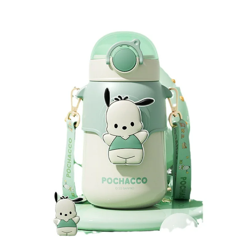 Water Bottle Sport Tour Outdoor Leak Proof Cup Cartoon Kuromi Pochacco Lovely Seal Child School Water Bottles Drinkware Cu