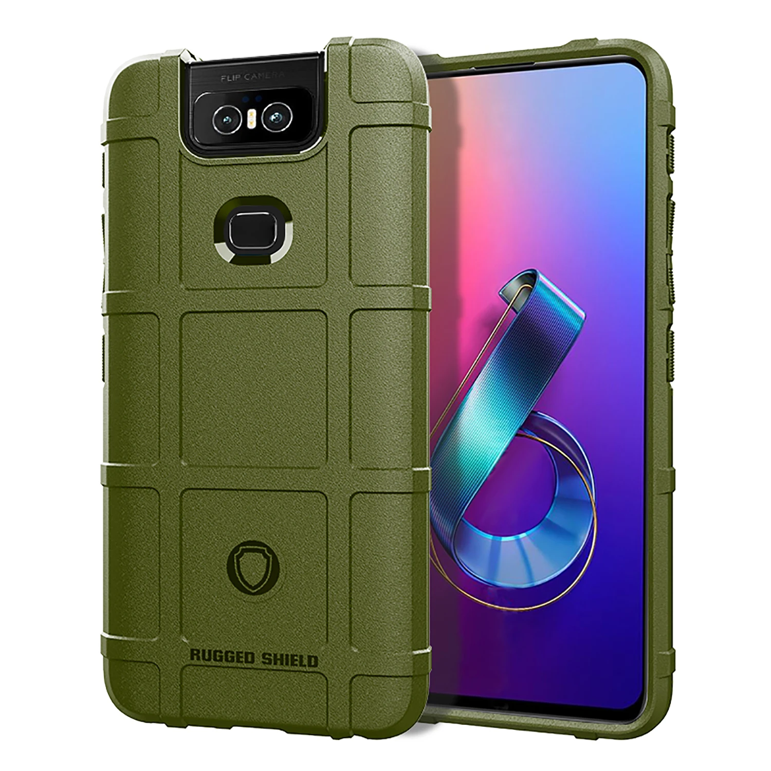 Rugged Shockproof Shield Soft Rubber Armor Case Cover For Asus zenfone 6 2019 ZS630KL