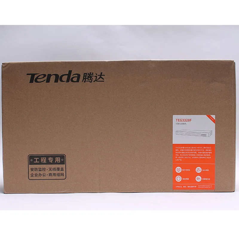 Управляемый коммутатор Tenda тега3328f с 24 портами gigabit L2 802.1Q 4K VLAN 24*10/100/1000 порты Ethernet Base-T 4*1000 Base-X