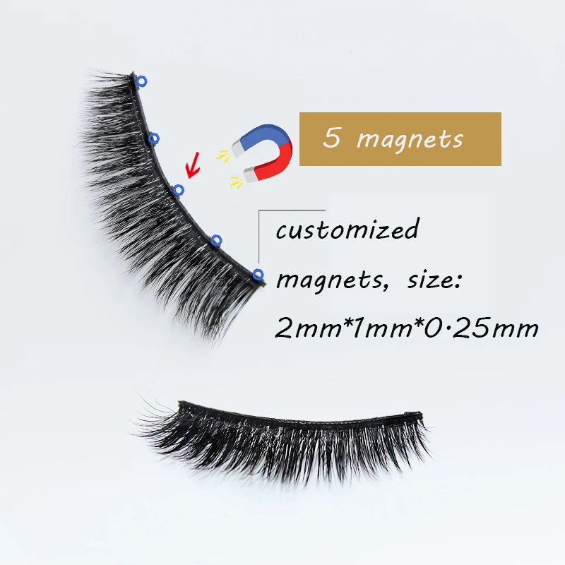 
Custom eyelash box magnetic eyelashes with magnetic liner set 
