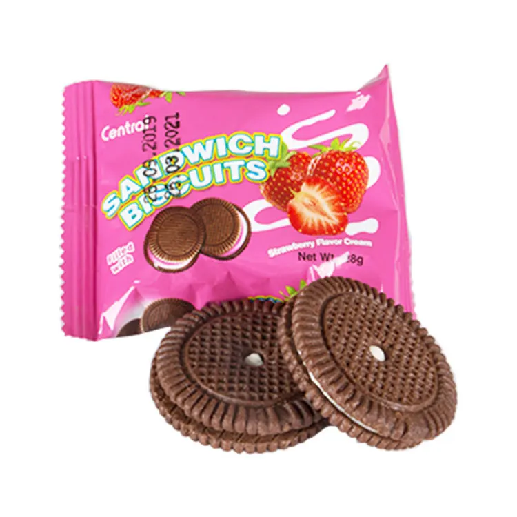Lalilihong strawberry vanilla flavor sandwich biscuits cheap biscuits